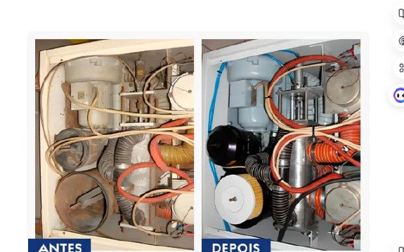 Recondicionamento de equipamentos industriais — antes e depois